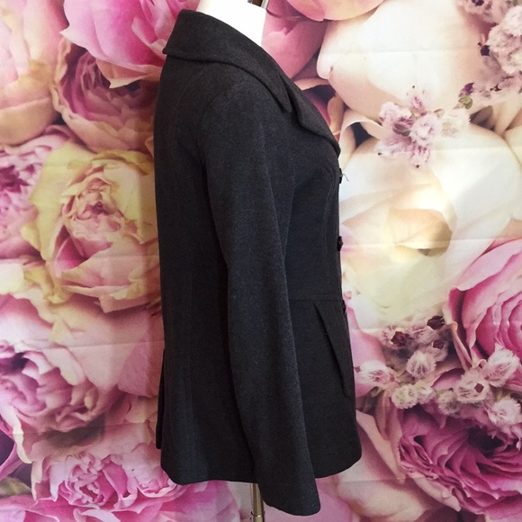 A K Anne Klein Lambswool Peacoat - Picture 4 of 8